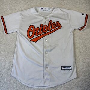 Majestic Cool Base Youth Size Med Machado #13 Orioles Baseball Jersey White